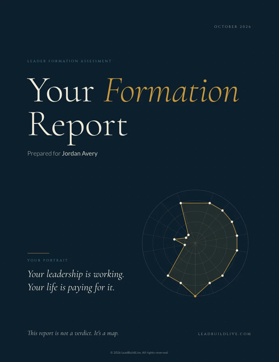 Cover of a sample Formation Report