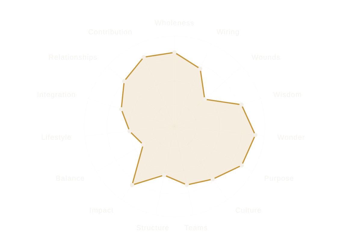 A sample formation map across the 15 areas of the LeadBuildLive framework