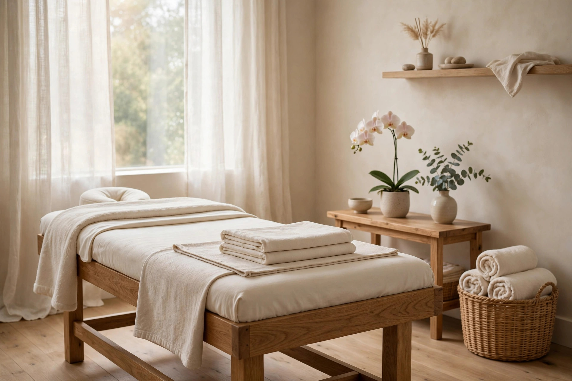 Serene massage room at Stillwater Massage Studio