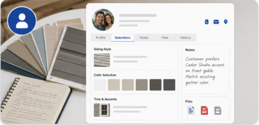 Capture and Organize Customer Selections